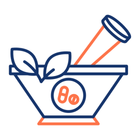 Herbal ingredients icon representing plant-based supplement formula